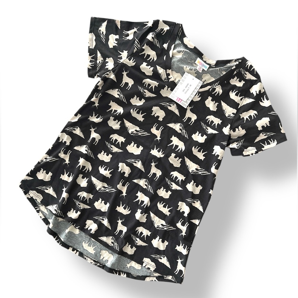 LuLaRoe Christy V-Neck Tee • Rare Print